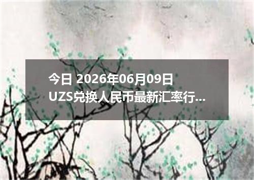 今日 2026年06月09日 UZS兑换人民币最新汇率行情