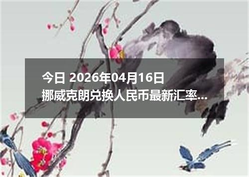 今日 2026年04月16日 挪威克朗兑换人民币最新汇率行情